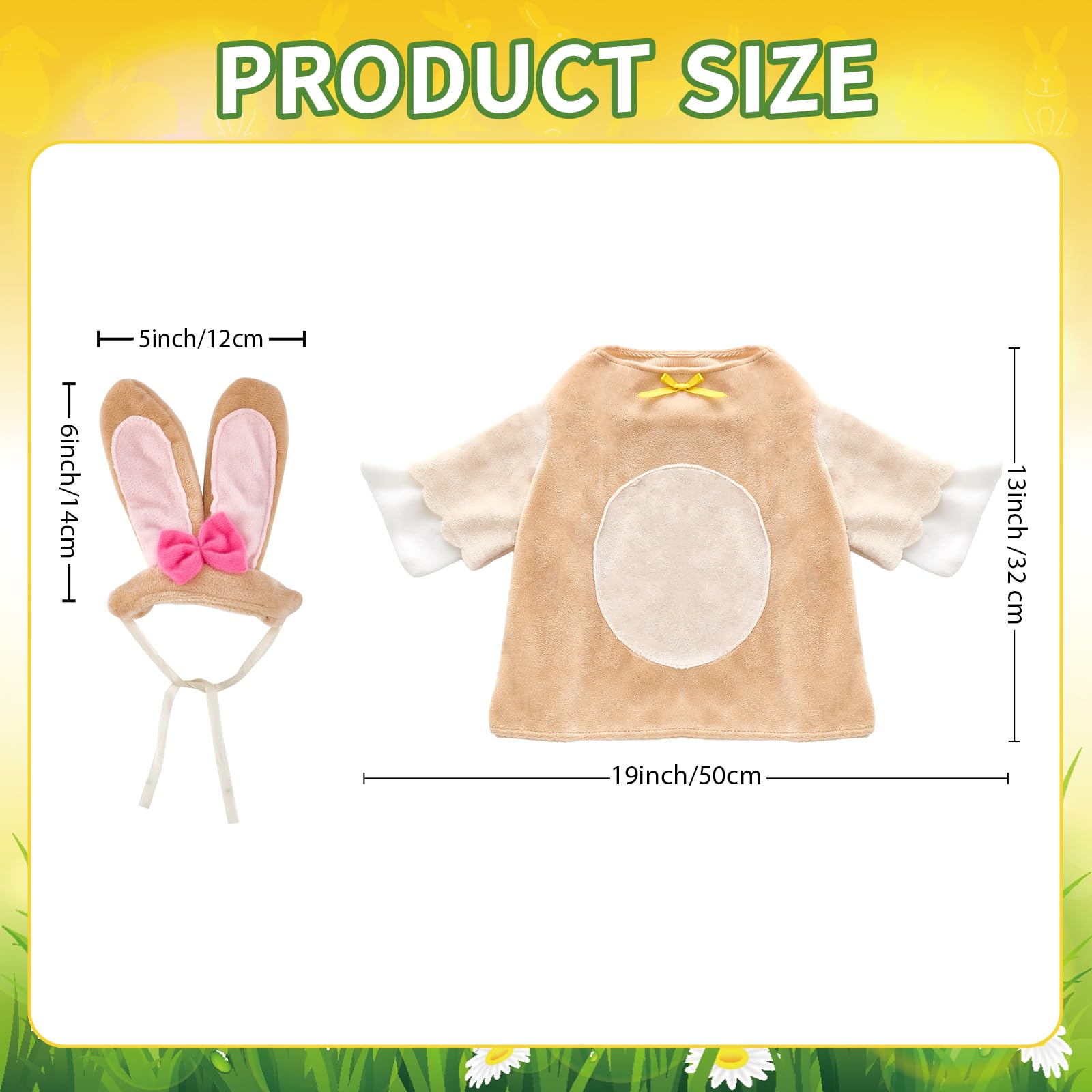 Avxdbr bunny-themed goose clothes for 23-inch statue add whimsy