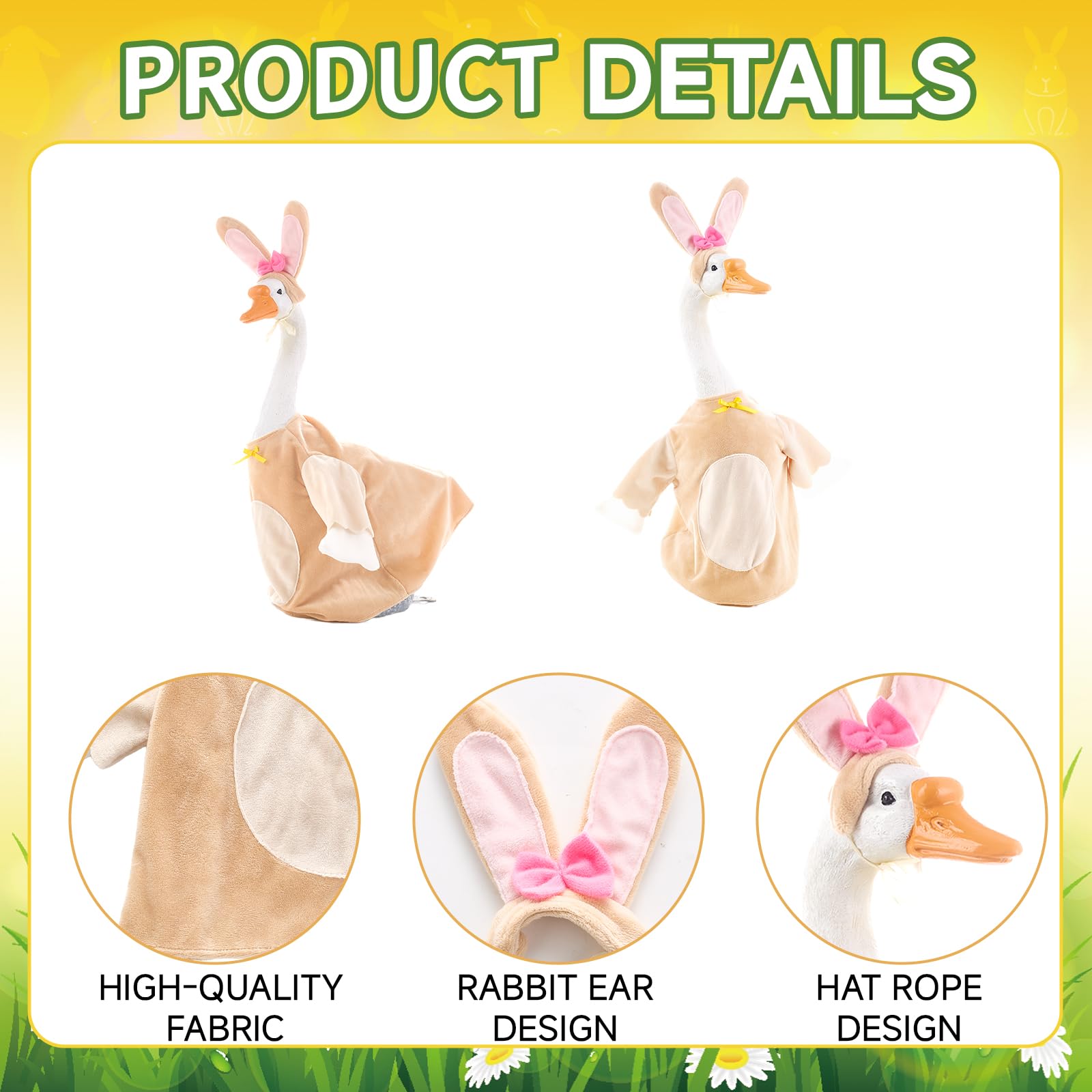 Avxdbr Easter porch goose costume in light brown suits outdoor decor