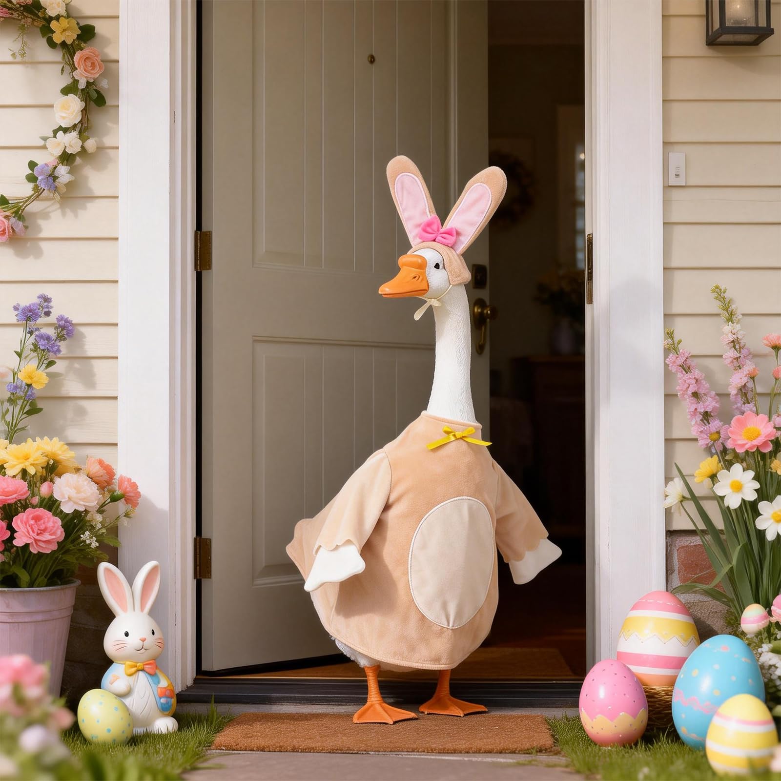 Avxdbr outdoor Easter goose decor enhances yard with friendly charm