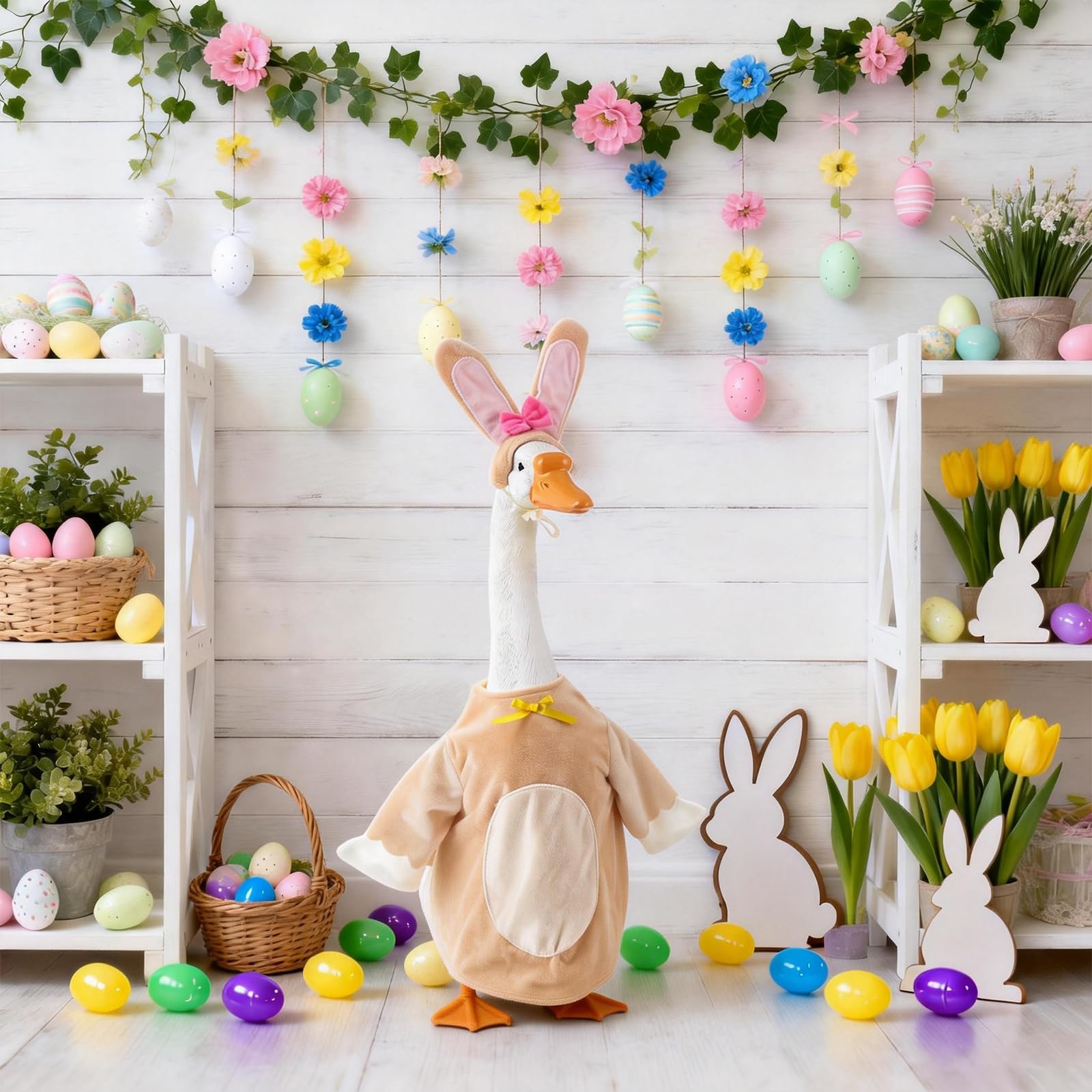 Avxdbr porch garden Easter goose outfit built for outdoor durability