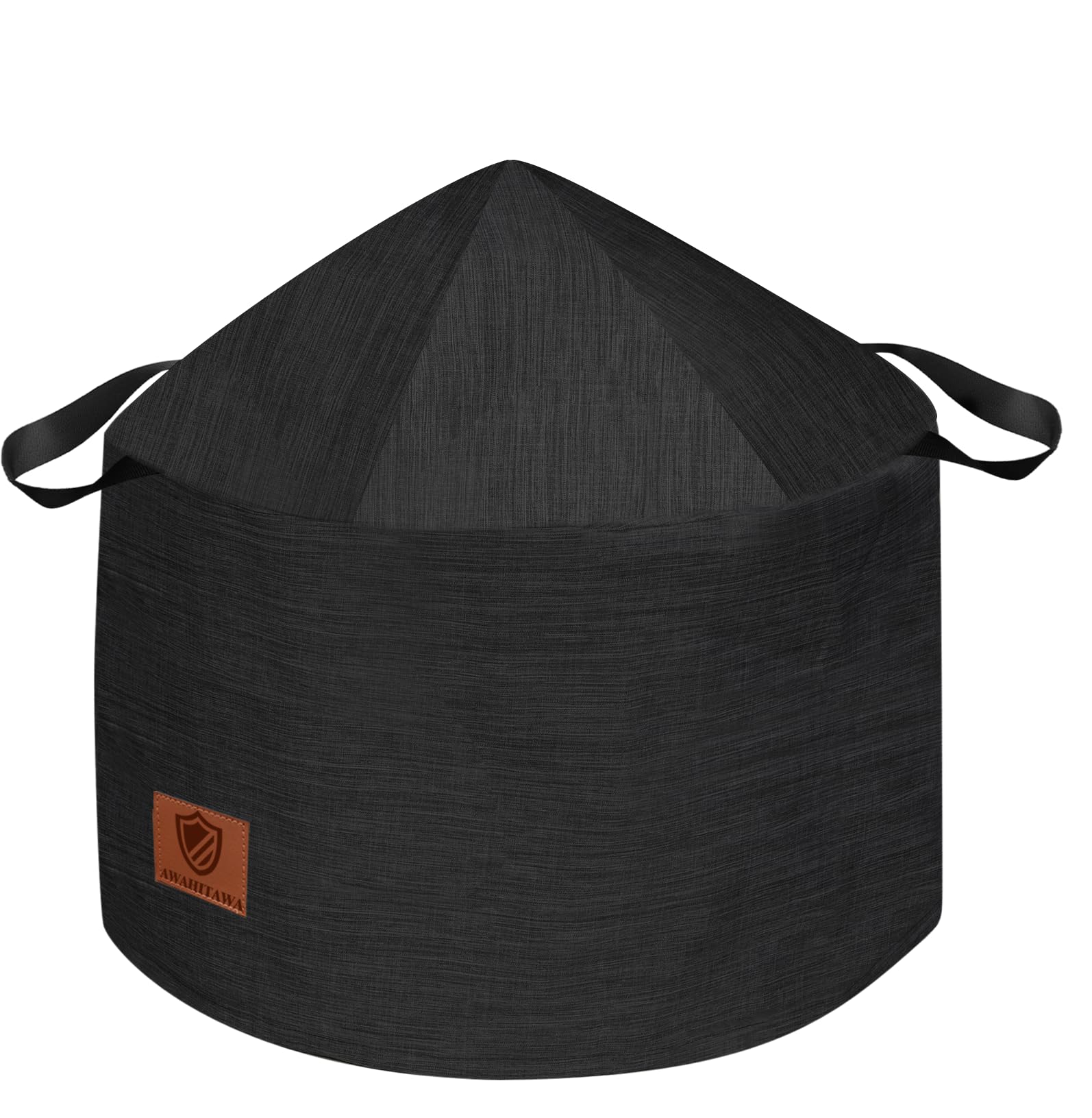 AWAHITAWA fire pit cover for Yukon with umbrella top protecting the stove from rain