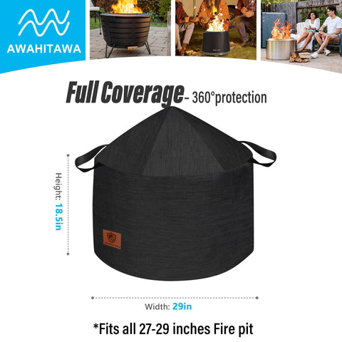 AWAHITAWA UV-resistant finish on Yukon fire pit cover for long-lasting color