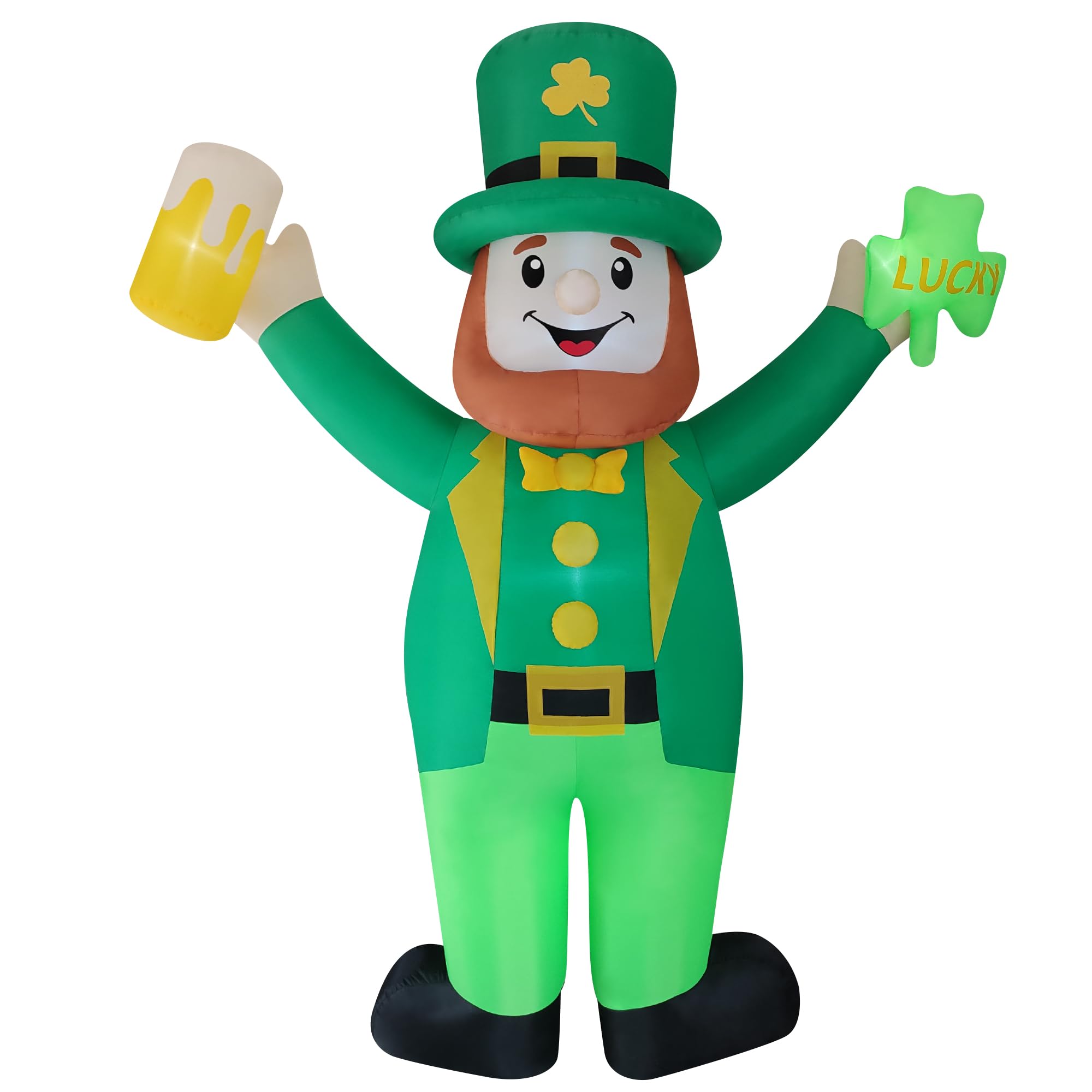 Awaqi giant 12ft leprechaun inflatable enhances yard visibility and curb appeal