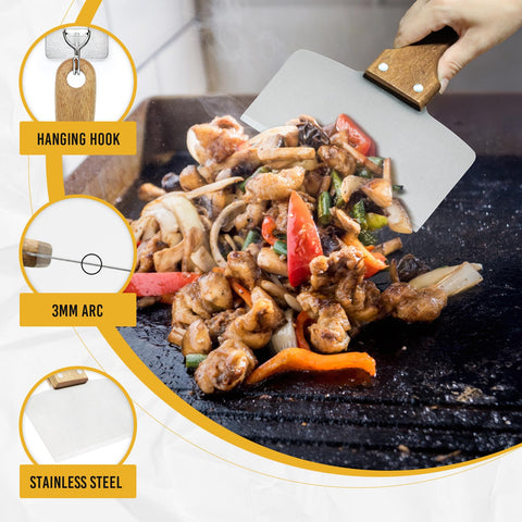 AWEASROY Blackstone grill cleaner in action on a hot griddle