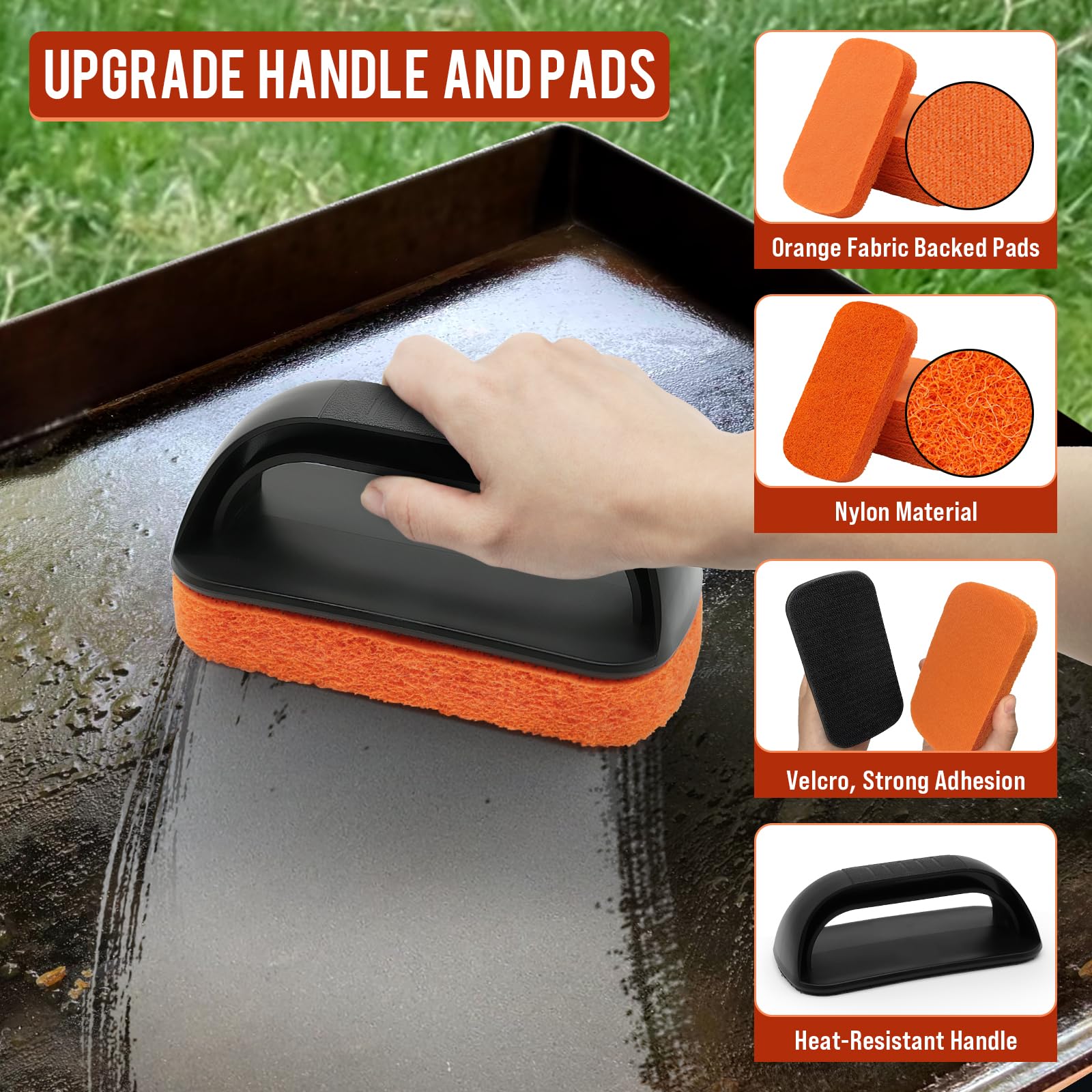 AWEASROY multipurpose scraper for flipping and scraping on flat tops.