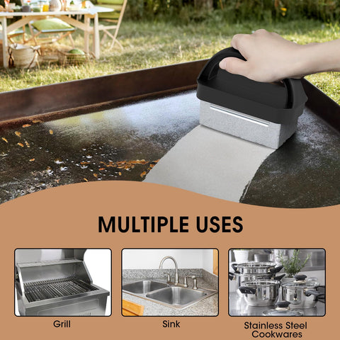 AWEASROY pumice cleaning stone detail shows natural softer material for precise cleaning.