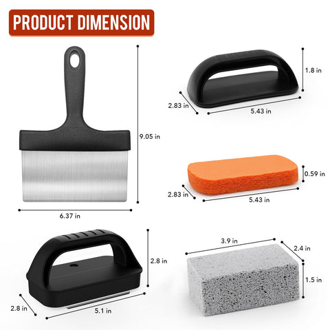 AWEASROY scouring pads with handle simplify stubborn stain removal.