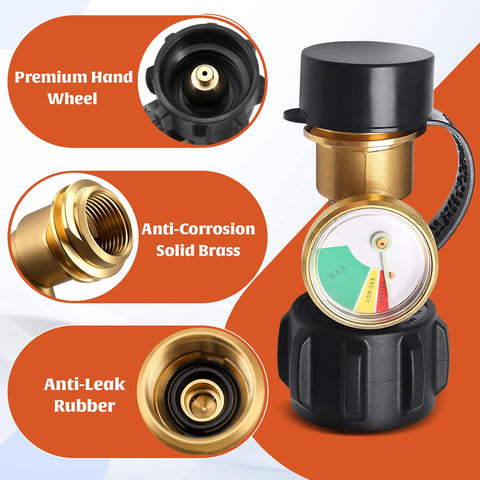 AWEASROY gauge works with various tanks for versatile gas management.
