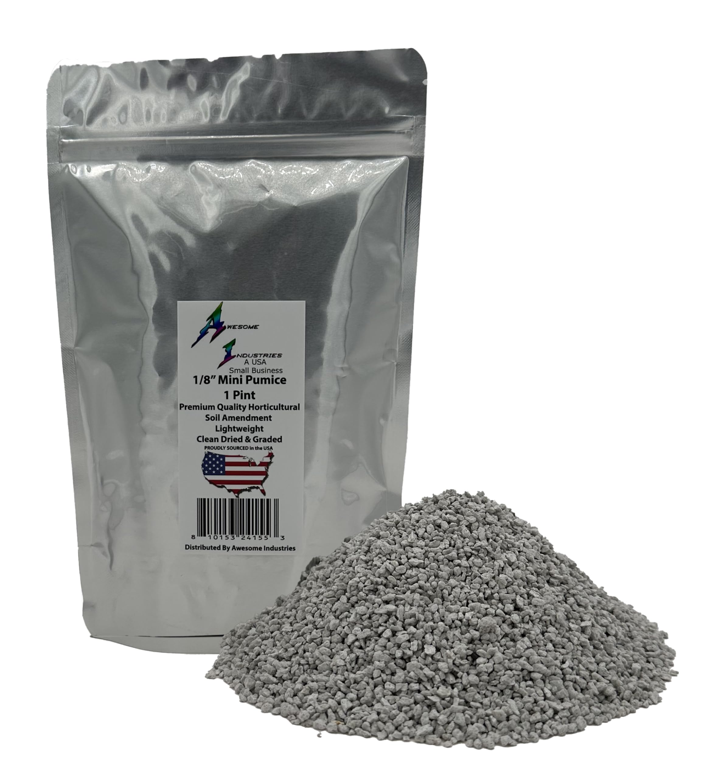 Awesome Industries pumice small 1/8-inch granules promote root growth with airy texture.