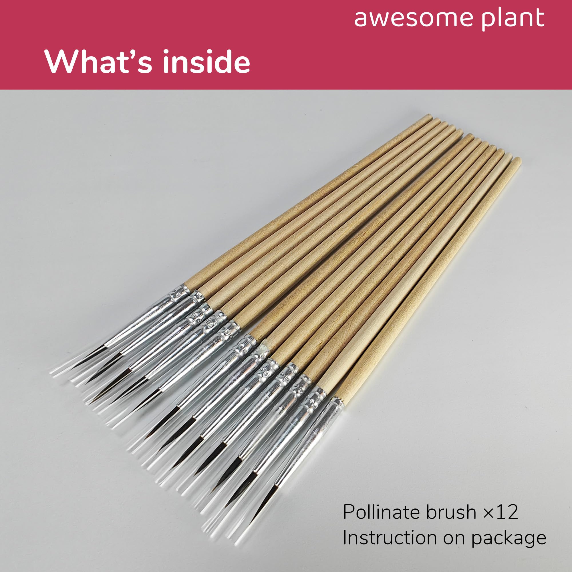 Awesome Plant pollination brush caps protect bristles and prevent cross contamination.