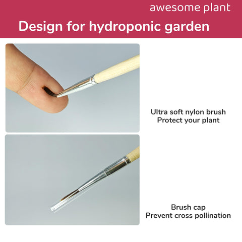 Awesome Plant pollination brush used on peppers promotes balanced pollen distribution.