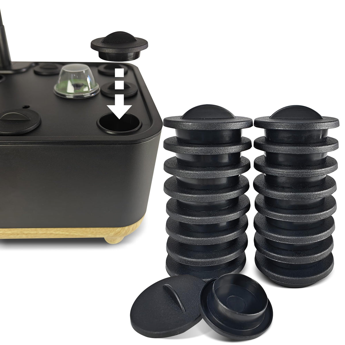 Awesome Plant universal spacer cap close-up tab design for easy removal