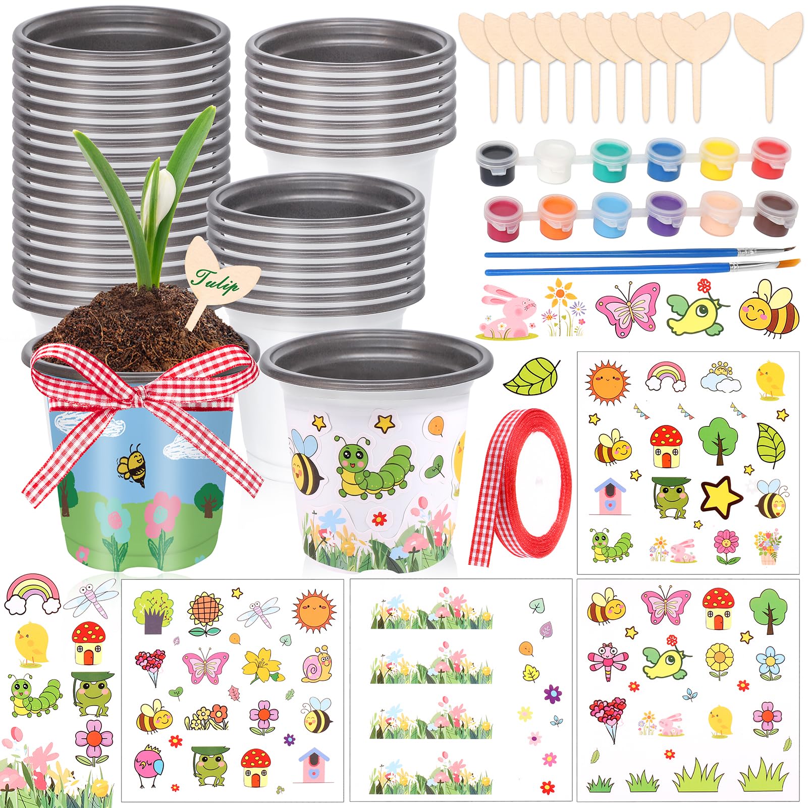 Aweyka Garden Pot Craft Kit top view shows compact, versatile mini pots for indoor gardening