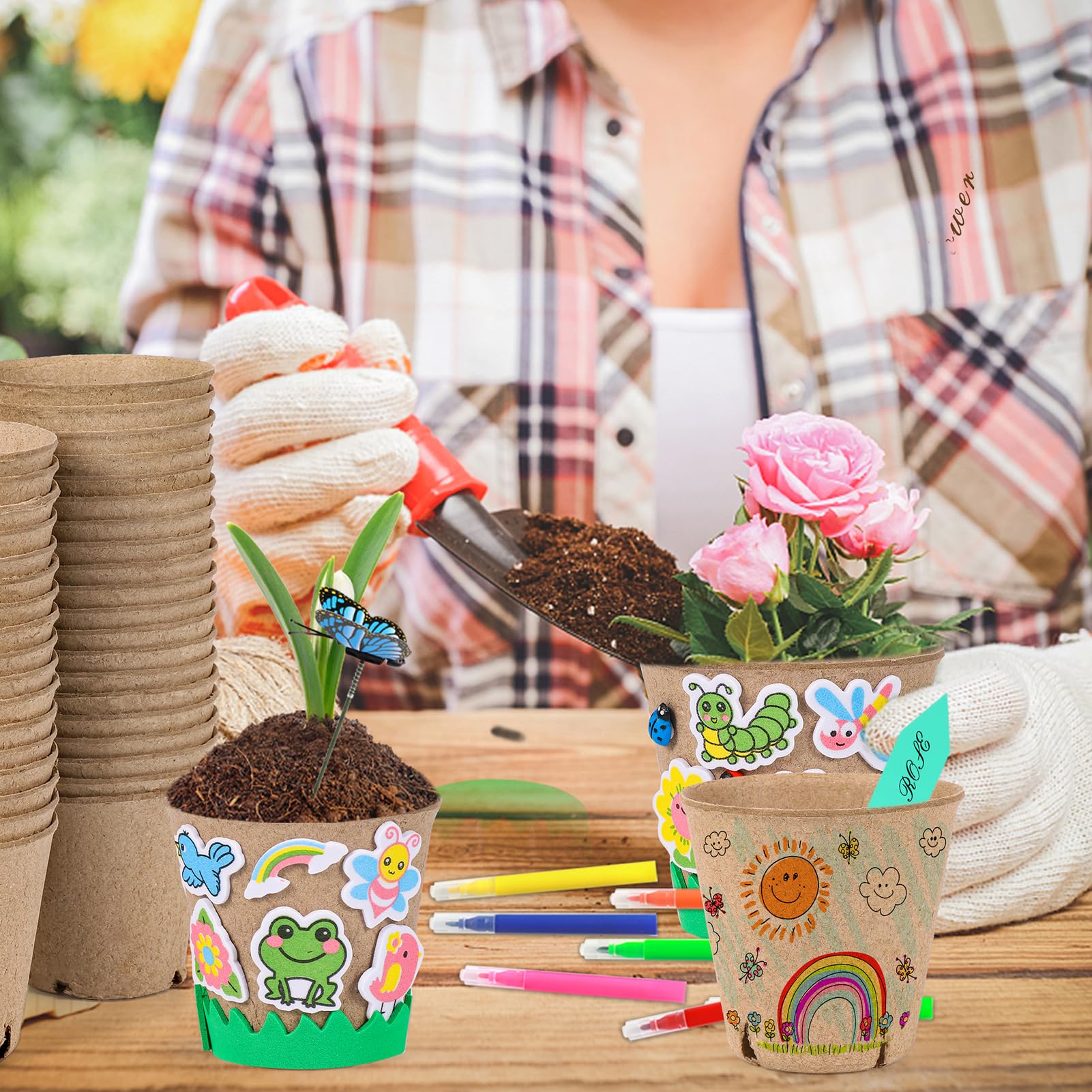 Aweyka grass foam stickers create lifelike spring scenery.