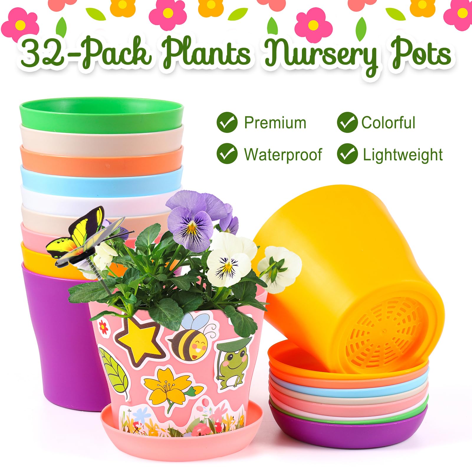 Aweyka plant labels for tracking plant growth and care.