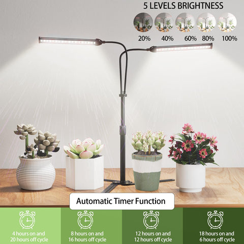 AWLYLNLL auto-timer function enables consistent schedules for seedlings and houseplants.