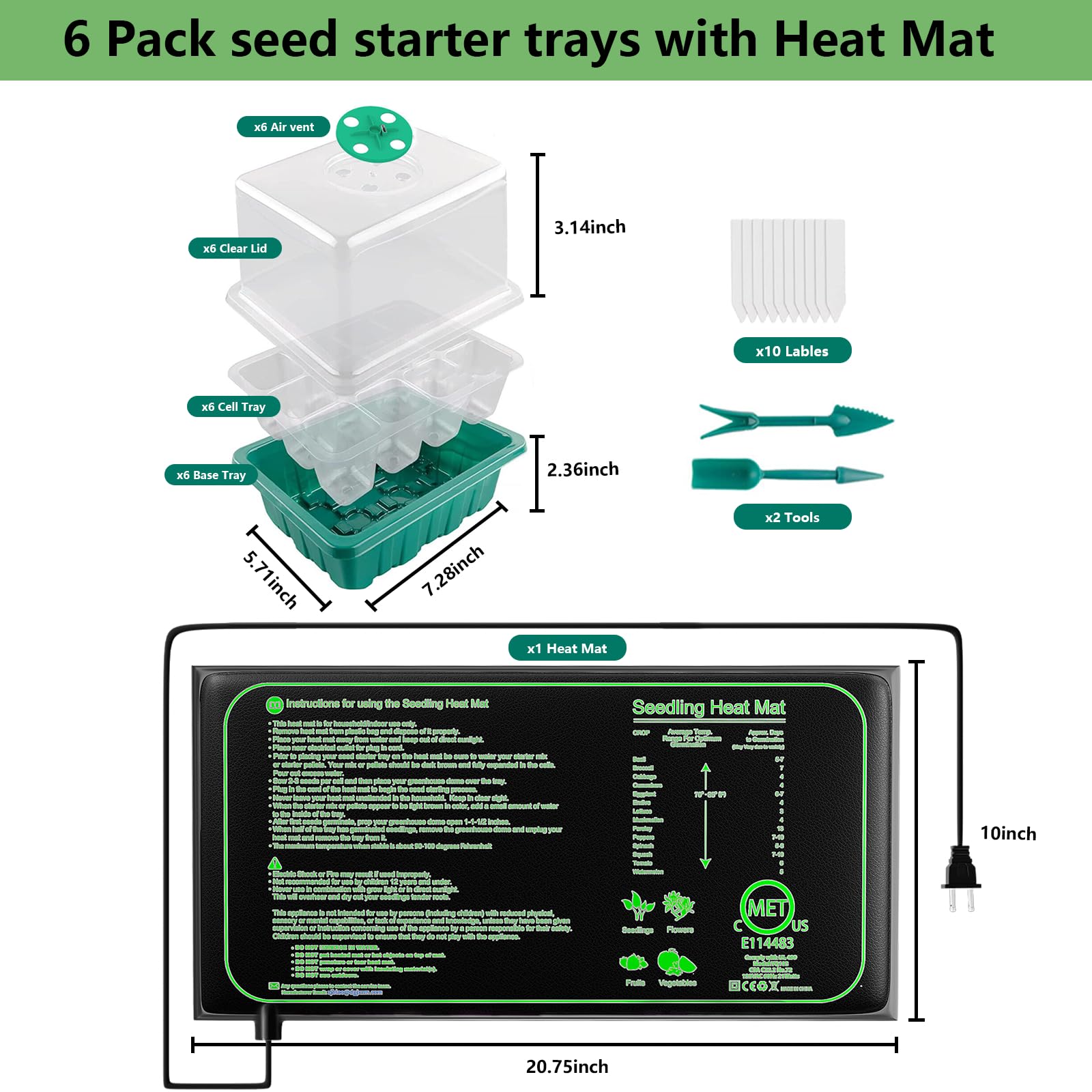 AWLYLNLL seed starting kit supports organized indoor gardening projects