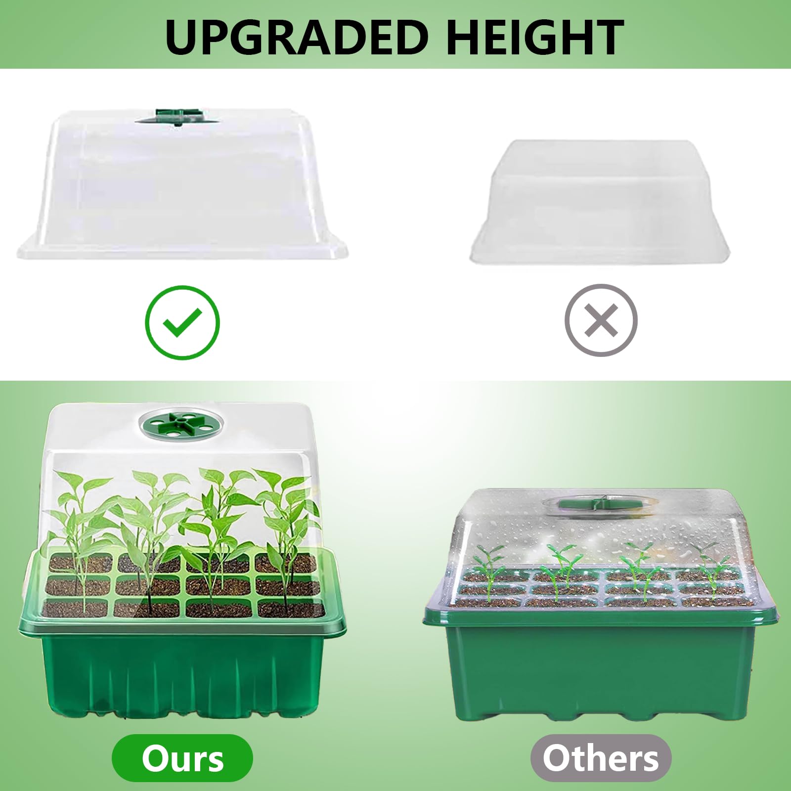 AWLYLNLL 72-cell seed starting trays organize germination efficiently