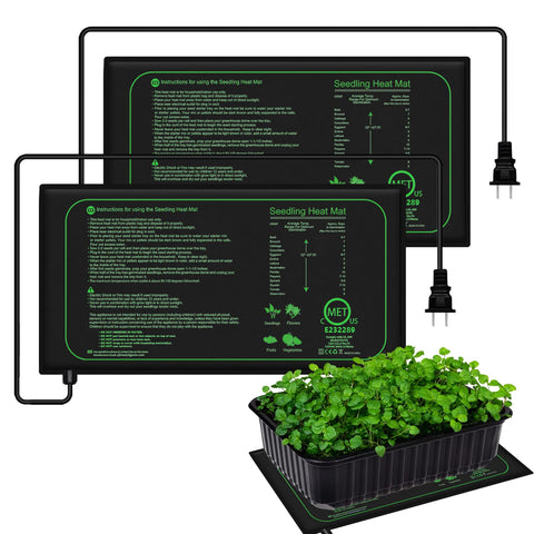 AWLYLNLL seedling heat mat front view showing compact 21W warming for germination