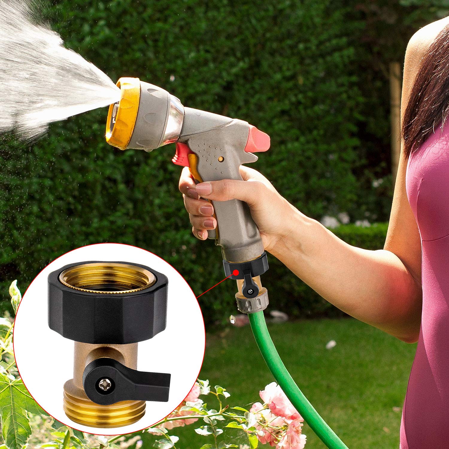 Awpeye 3-pack garden hose valve kit fits standard 3/4 inch threads.