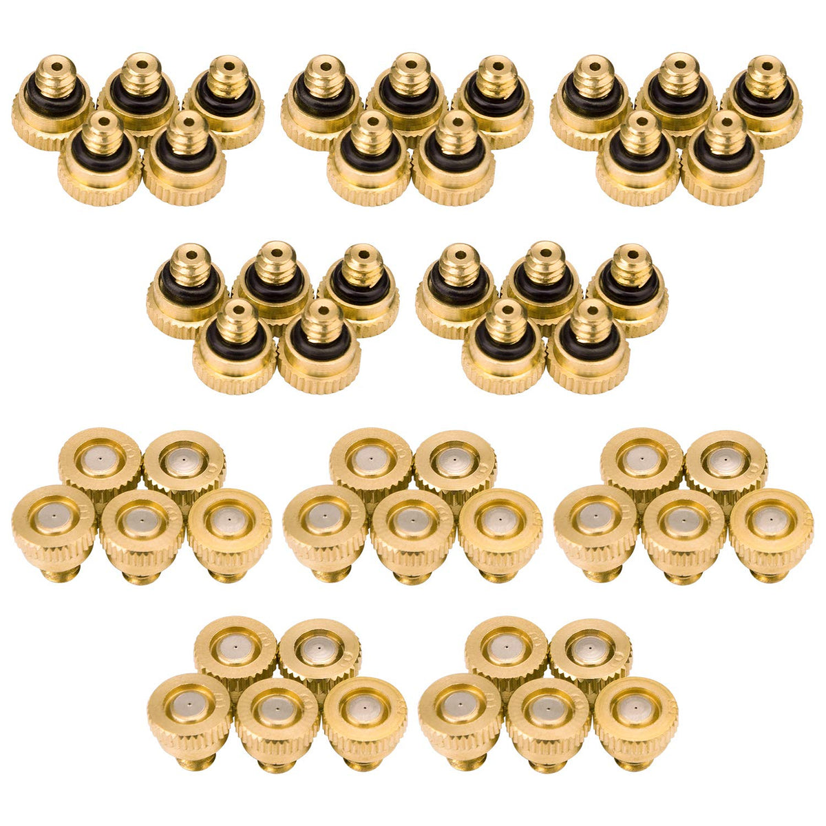Awpeye brass misting nozzle with 0.012-inch orifice for precise outdoor cooling.