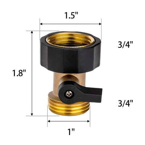 Awpeye heavy-duty brass hose connector enables quick on/off for efficient watering.