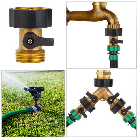 Awpeye rustproof brass water valve for hoses and faucets.