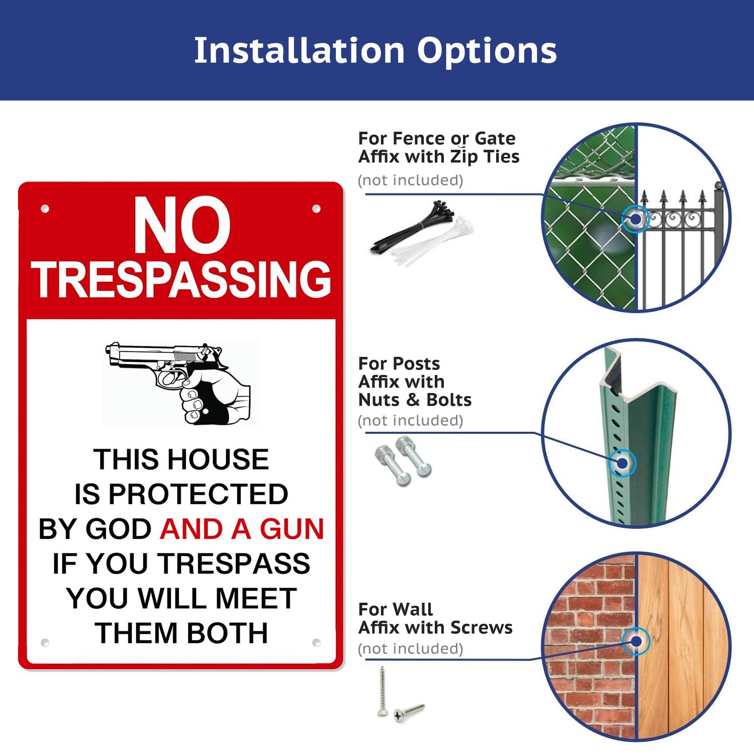 awrjdos Weatherproof sign resists rain and sun for lasting visibility.