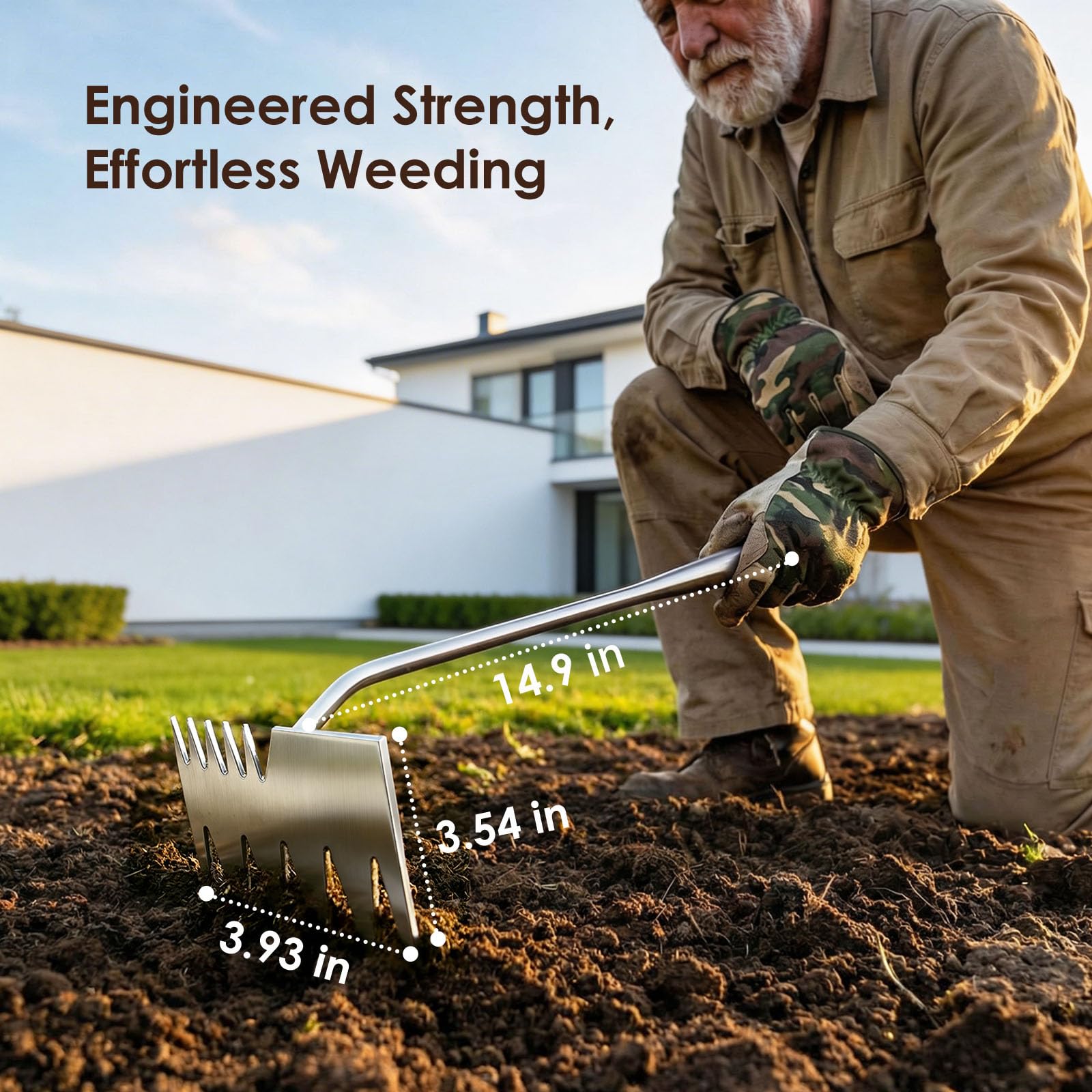 Awrose tool used for transplanting and digging tasks