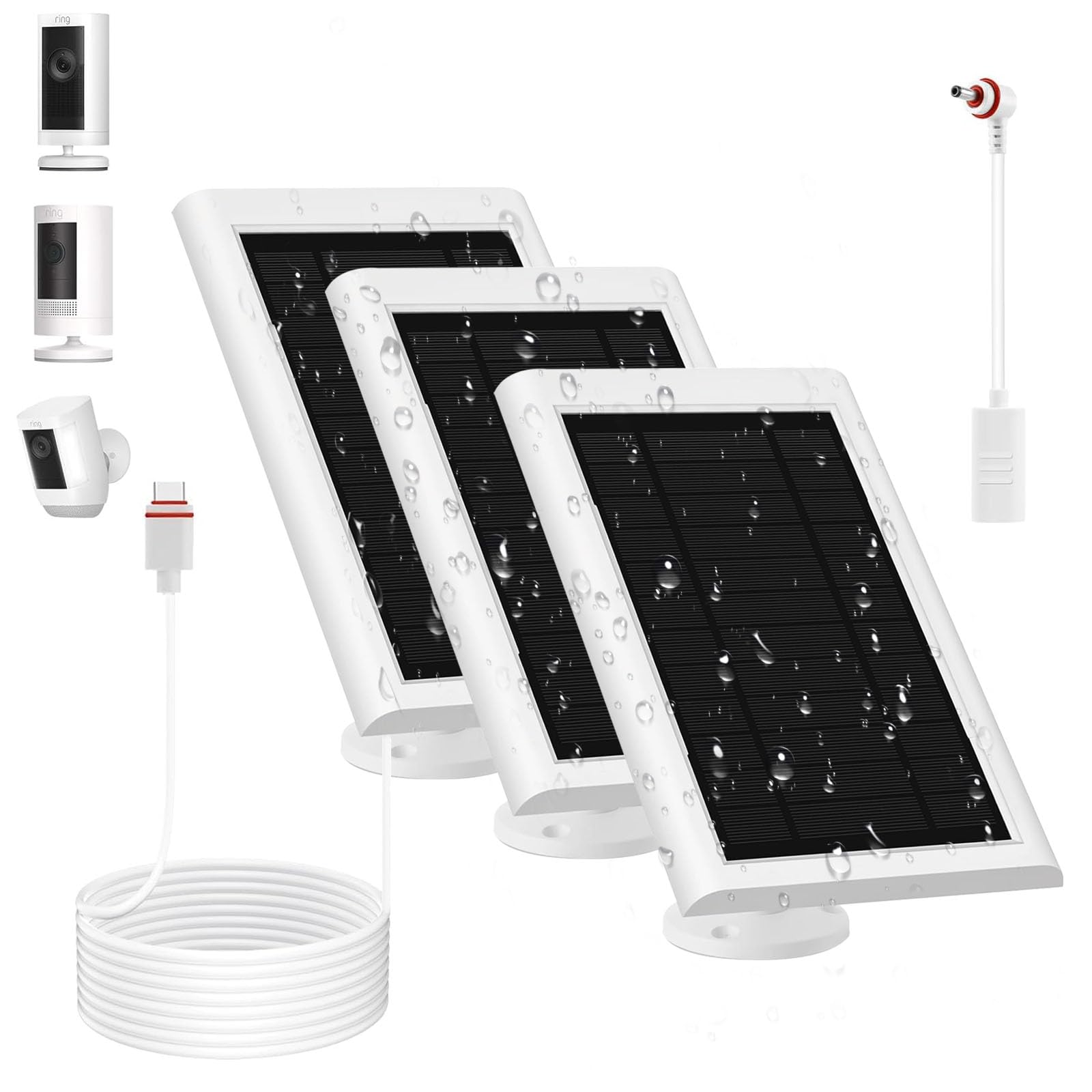 Awwndd solar panel for Ring Stick Up Cam 2nd Gen provides reliable power on the go.
