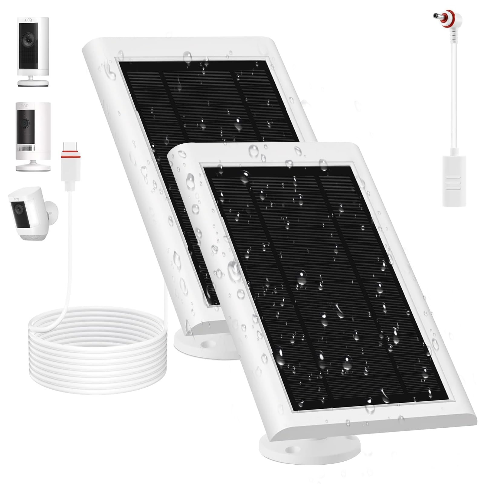 Awwndd solar panel for Ring Cam 2nd Gen, easy setup for continuous power