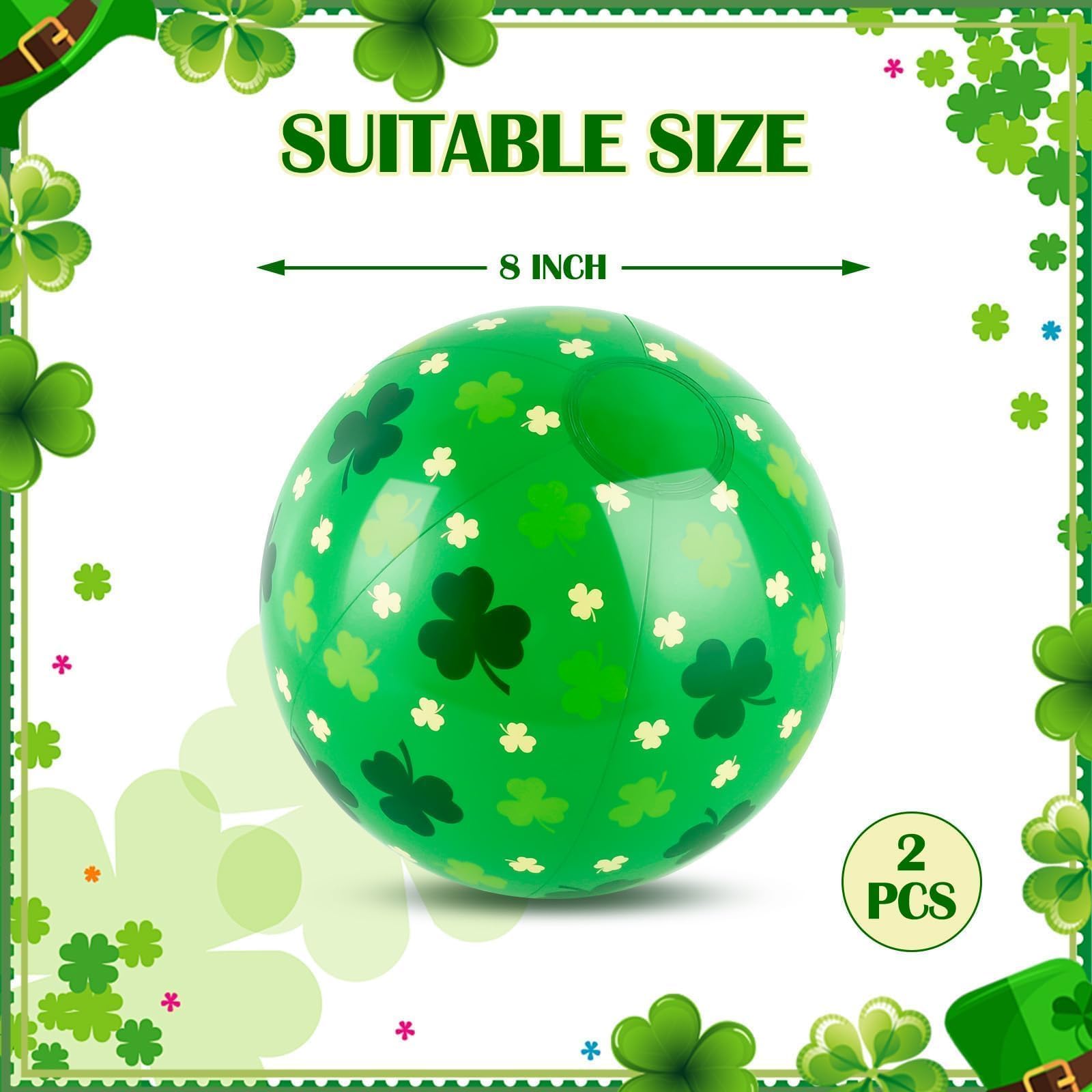 AXBMM St Patrick's inflatable ball, reusable decor for parties and parades.