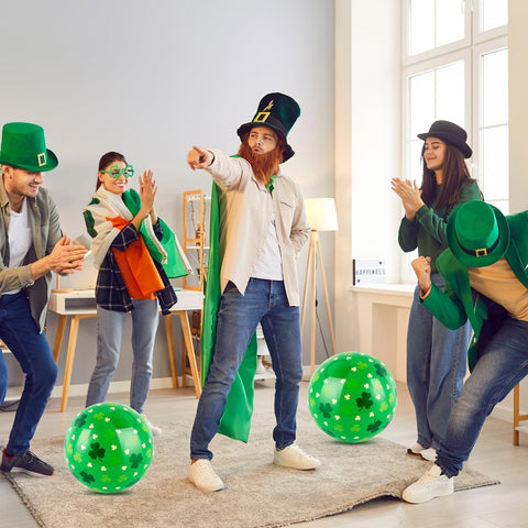 AXBMM St. Patrick's Day inflatable ball, durable PVC for reuse.