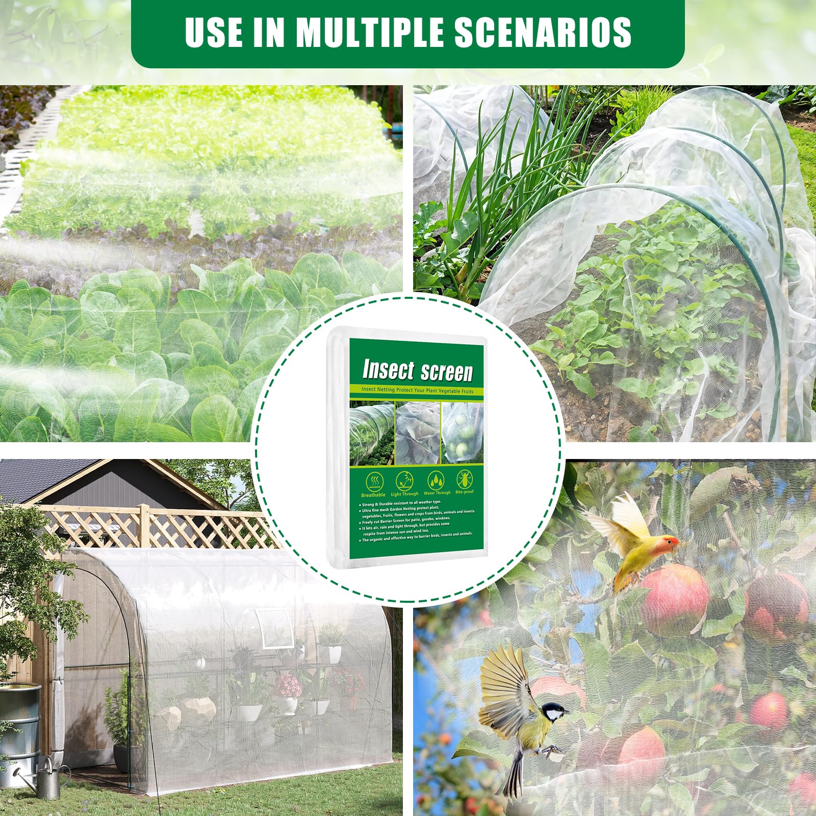 Axcoix cut to fit garden netting for various plants