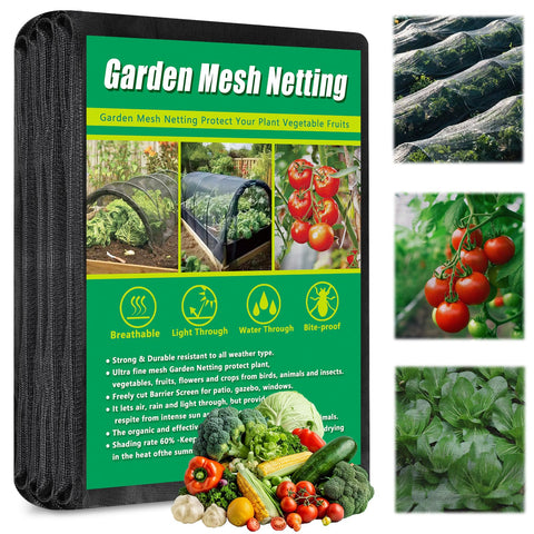 Axcoix thicker garden netting mesh detail for durable garden protection against pests.
