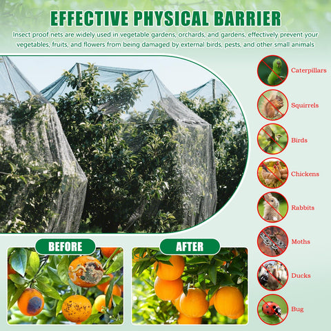 Axcoix raised bed netting large area protects crops with versatility.