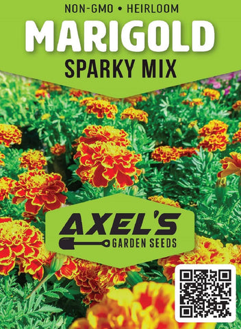 Axels Garden Seeds French marigold planting instructions guide helps gardeners start seeds confidently.