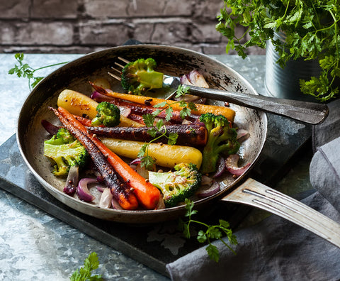 Harvest image of ripe Rainbow Carrots from Axel's Garden Seeds