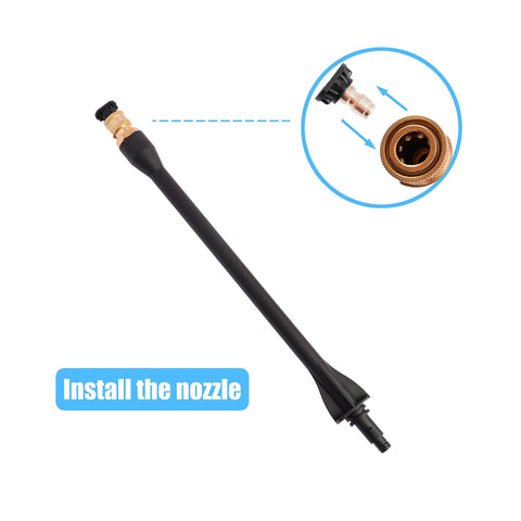 Axfvd nozzle tip 0deg enables a focused jet for tough stains.