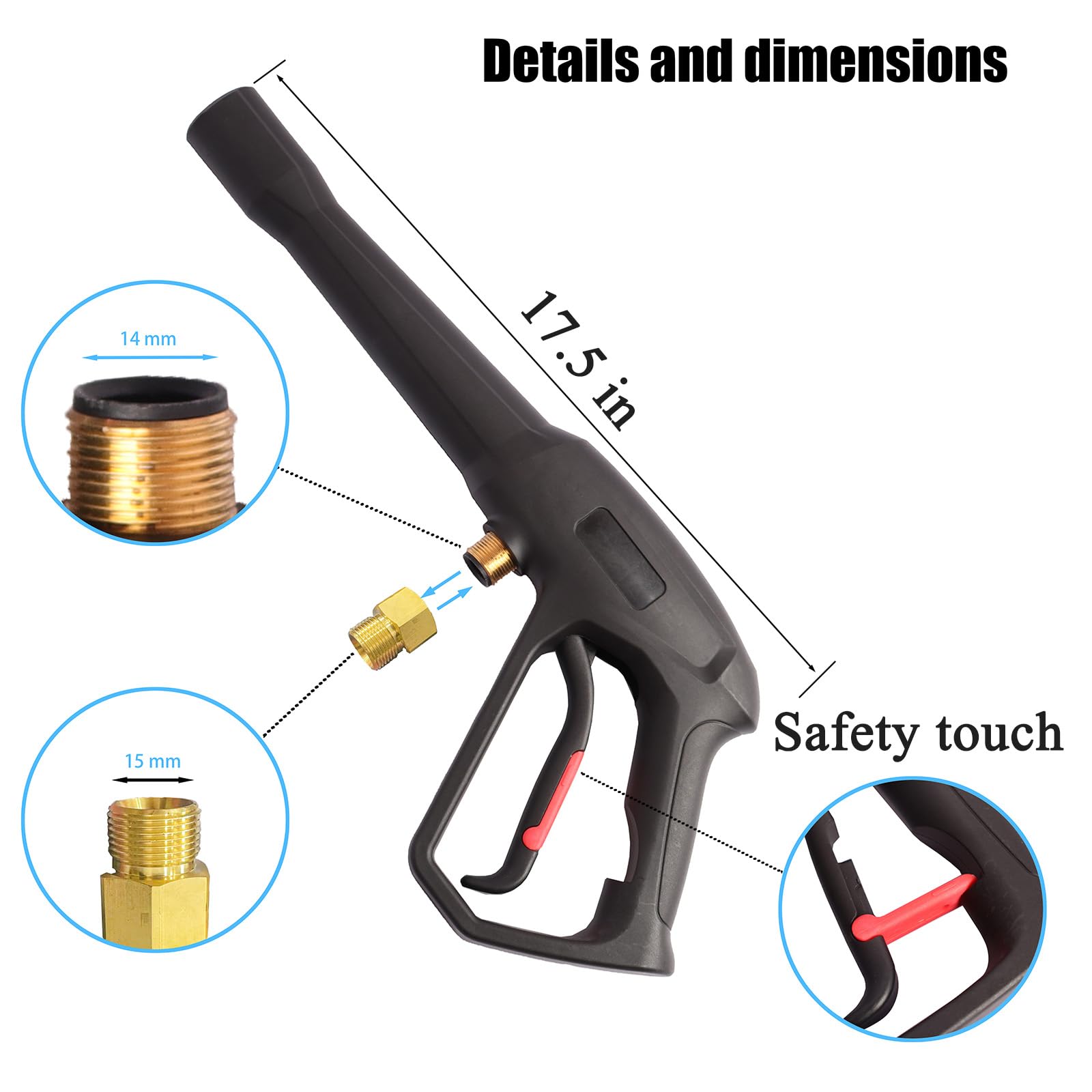 Axfvd nozzle tip 15deg delivers wider spray for faster coverage.