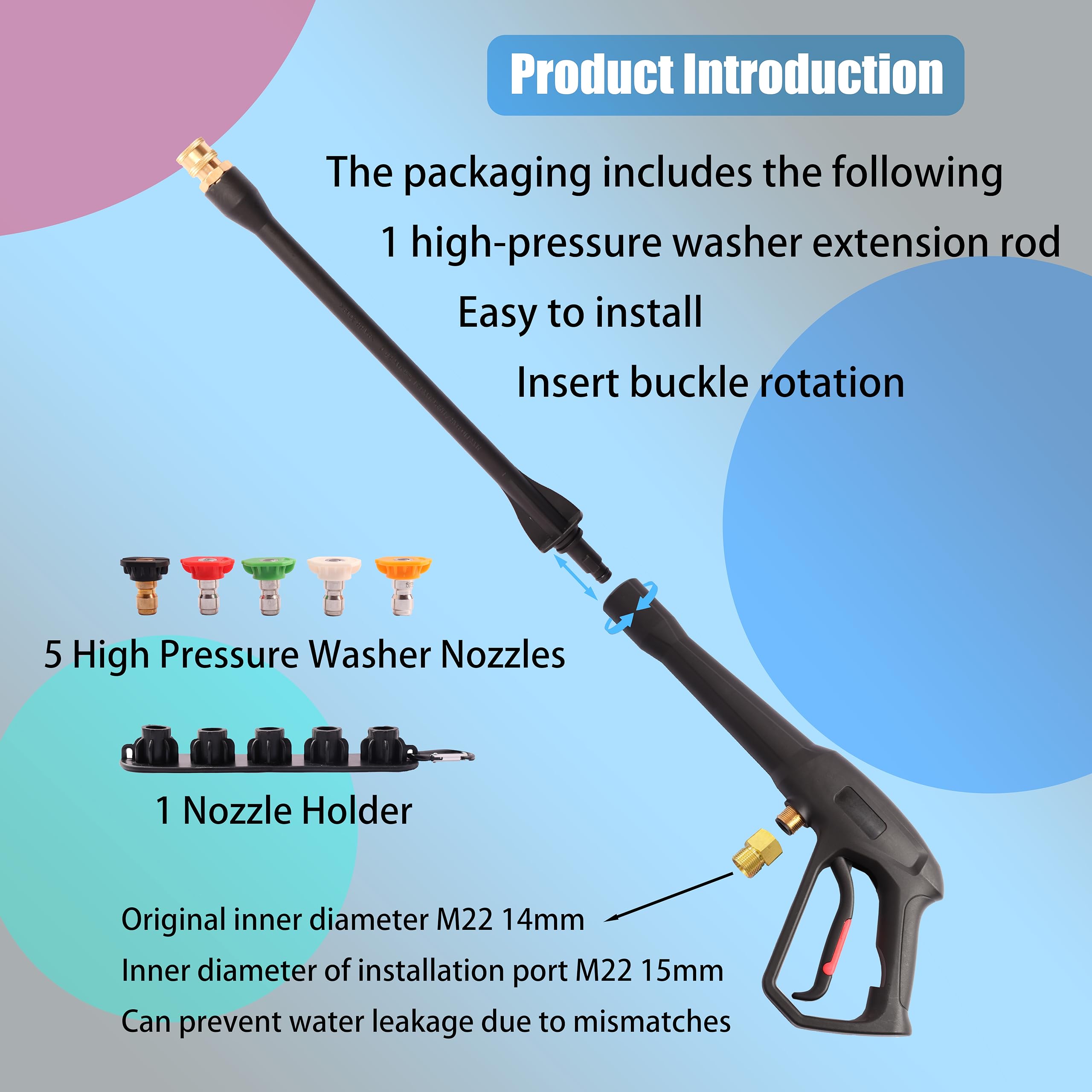 Axfvd nozzle tip 25deg balances power and coverage for general cleaning.