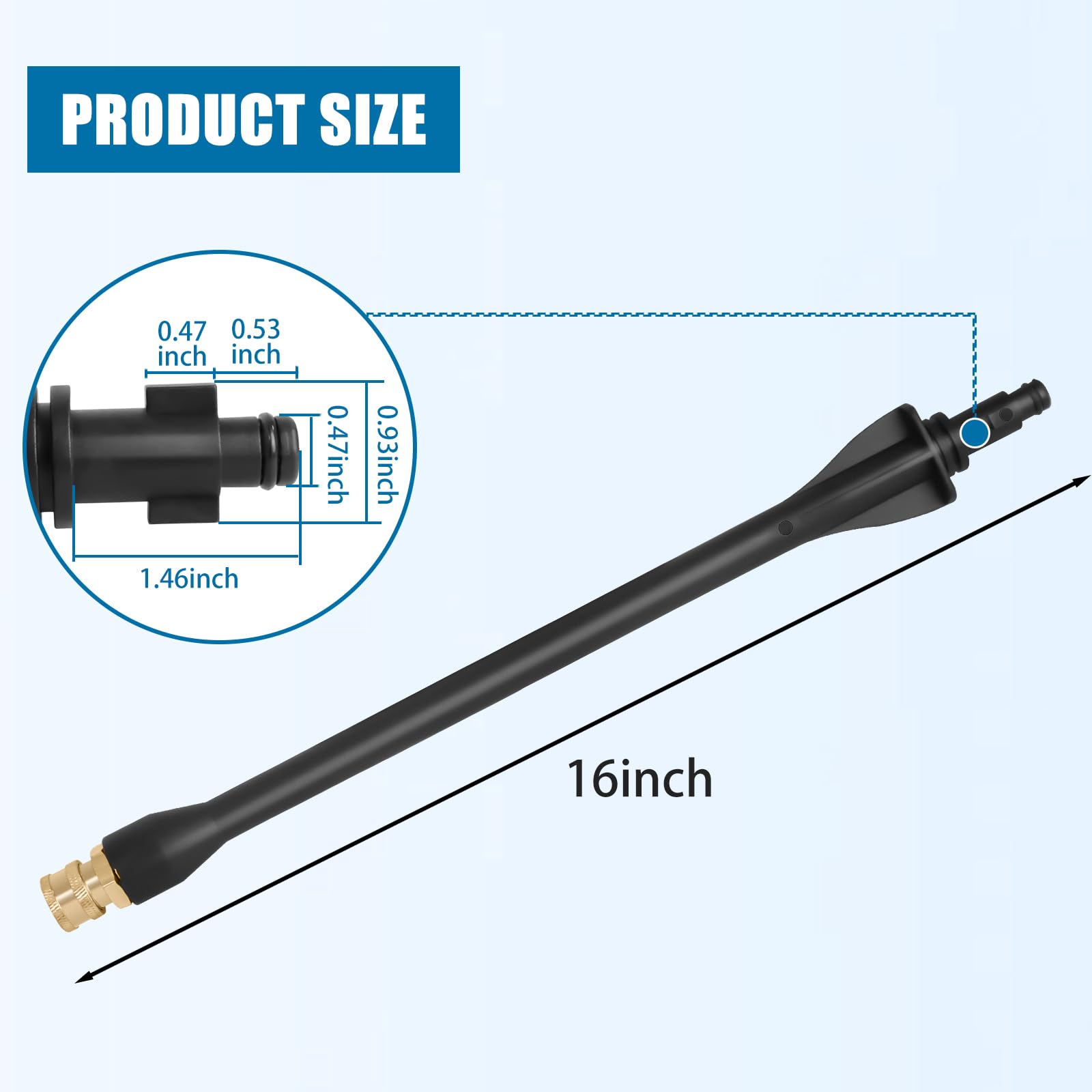 Axfvd wand converts bayonet to 1/4 inch quick connect for attachments