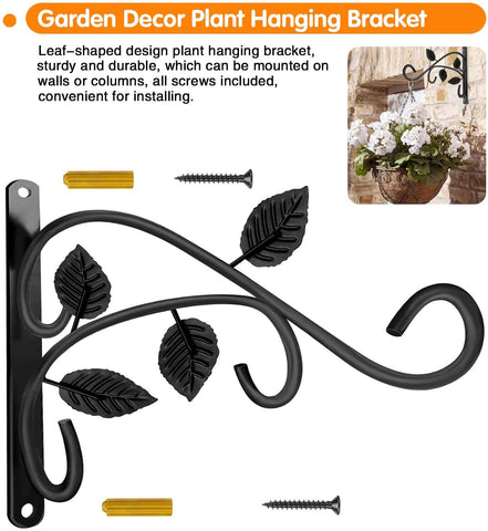 Axgo heavy-duty iron plant bracket supports up to 60 lbs for versatile displays.