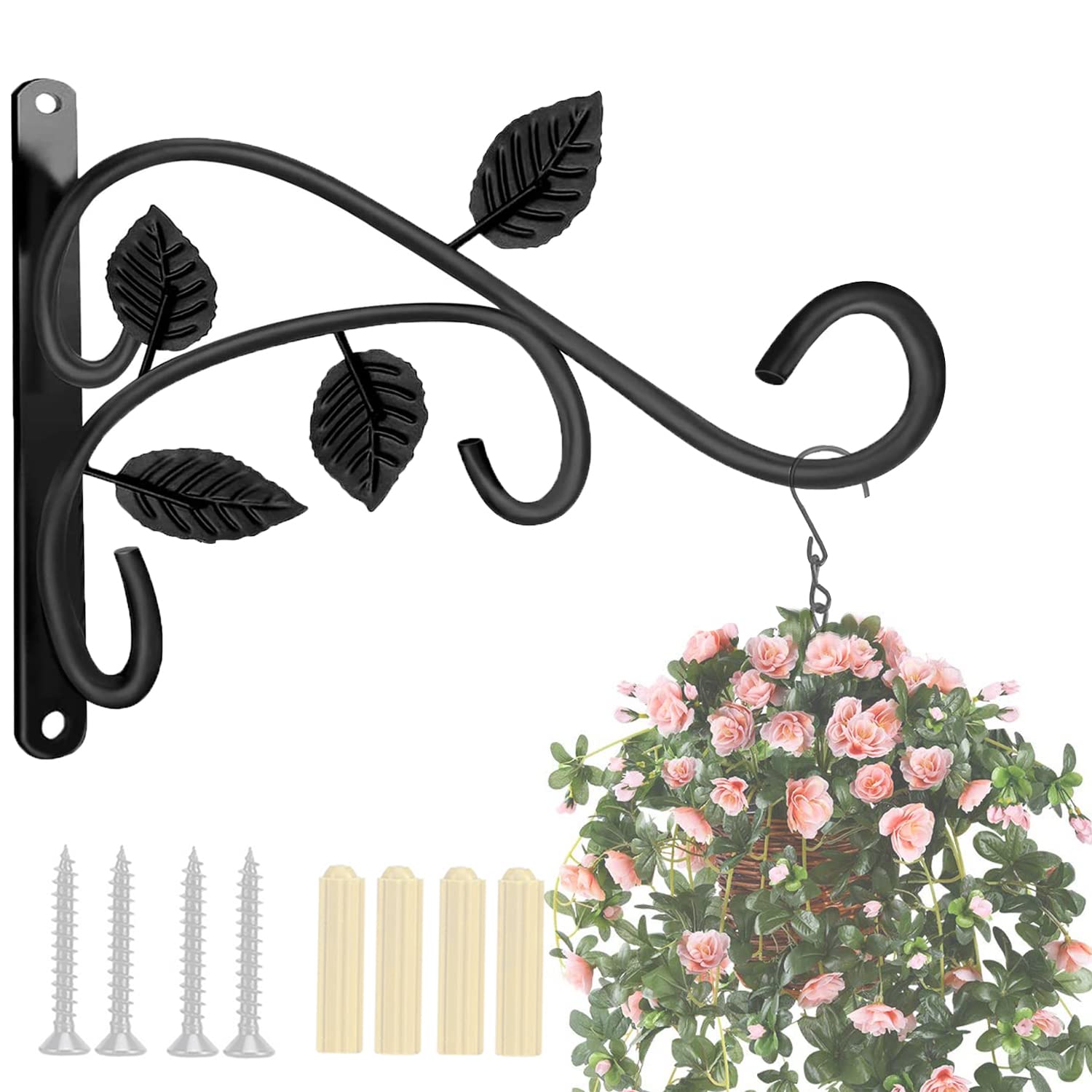 Axgo wall mount hanging plant hook, sturdy design for indoor and outdoor plants.