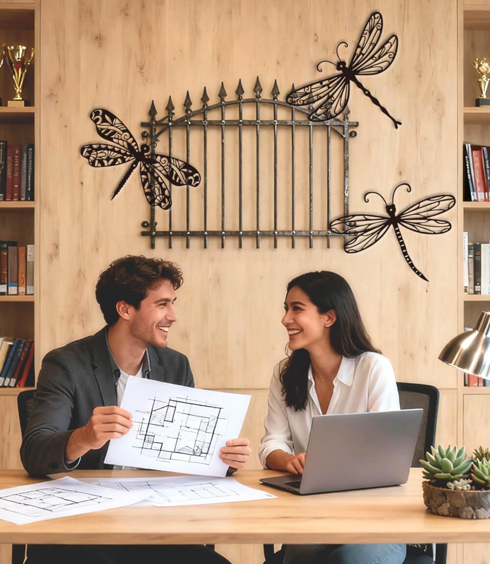 AXHoustake ready-to-hang dragonflies garden decor for quick setup on fences or walls.