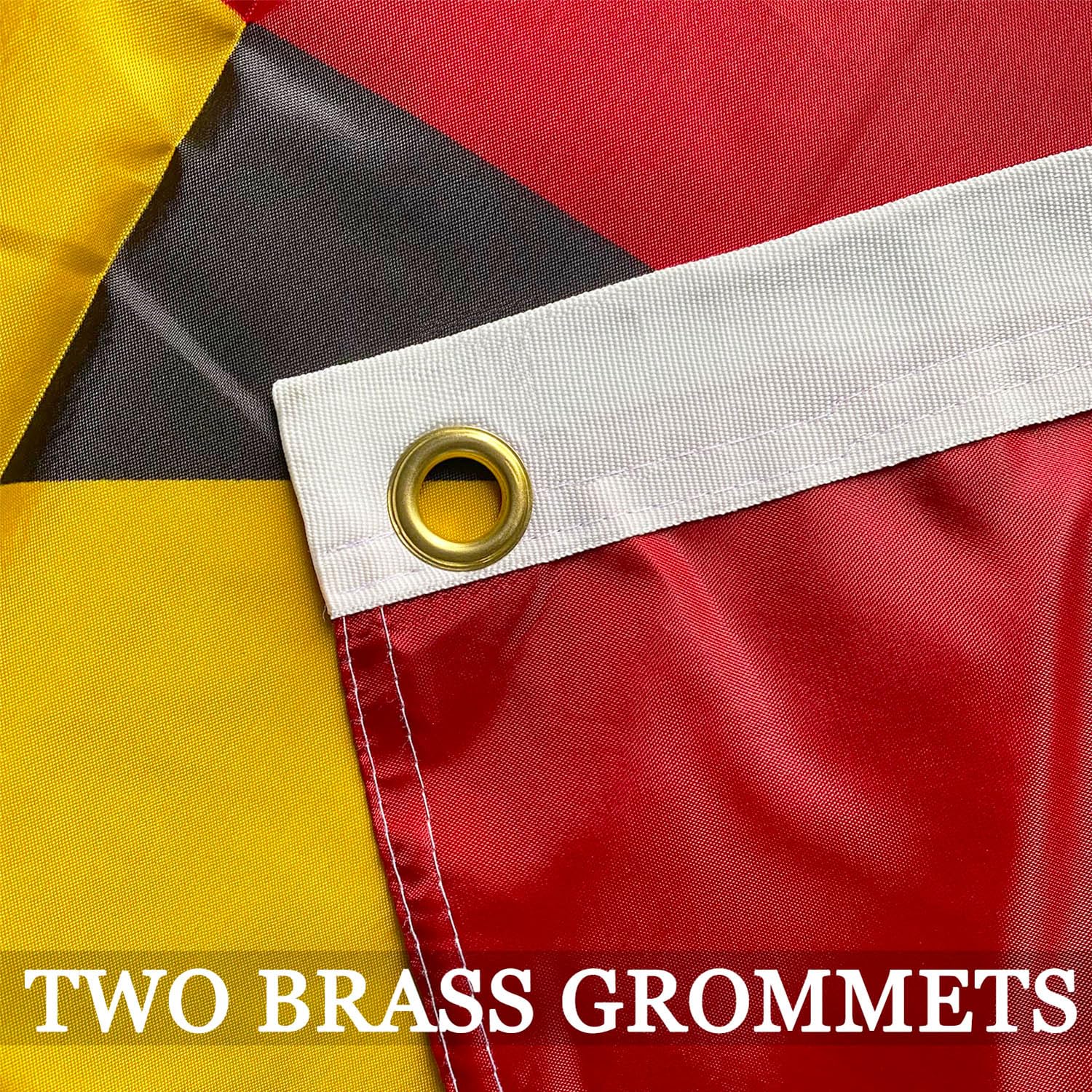 AXJBW Maryland flag with canvas header and brass grommets