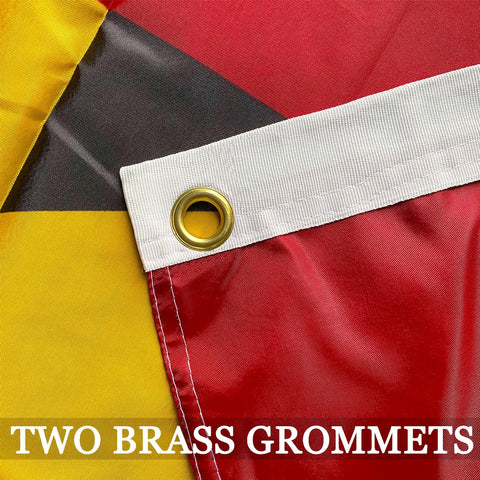 AXJBW Maryland flag with canvas header and brass grommets