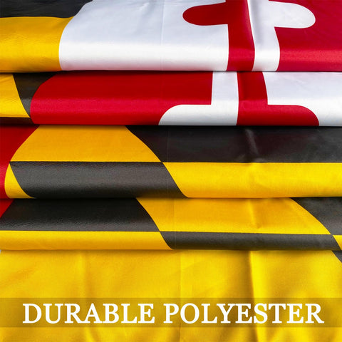 AXJBW Maryland flag with four-row stitching for added durability
