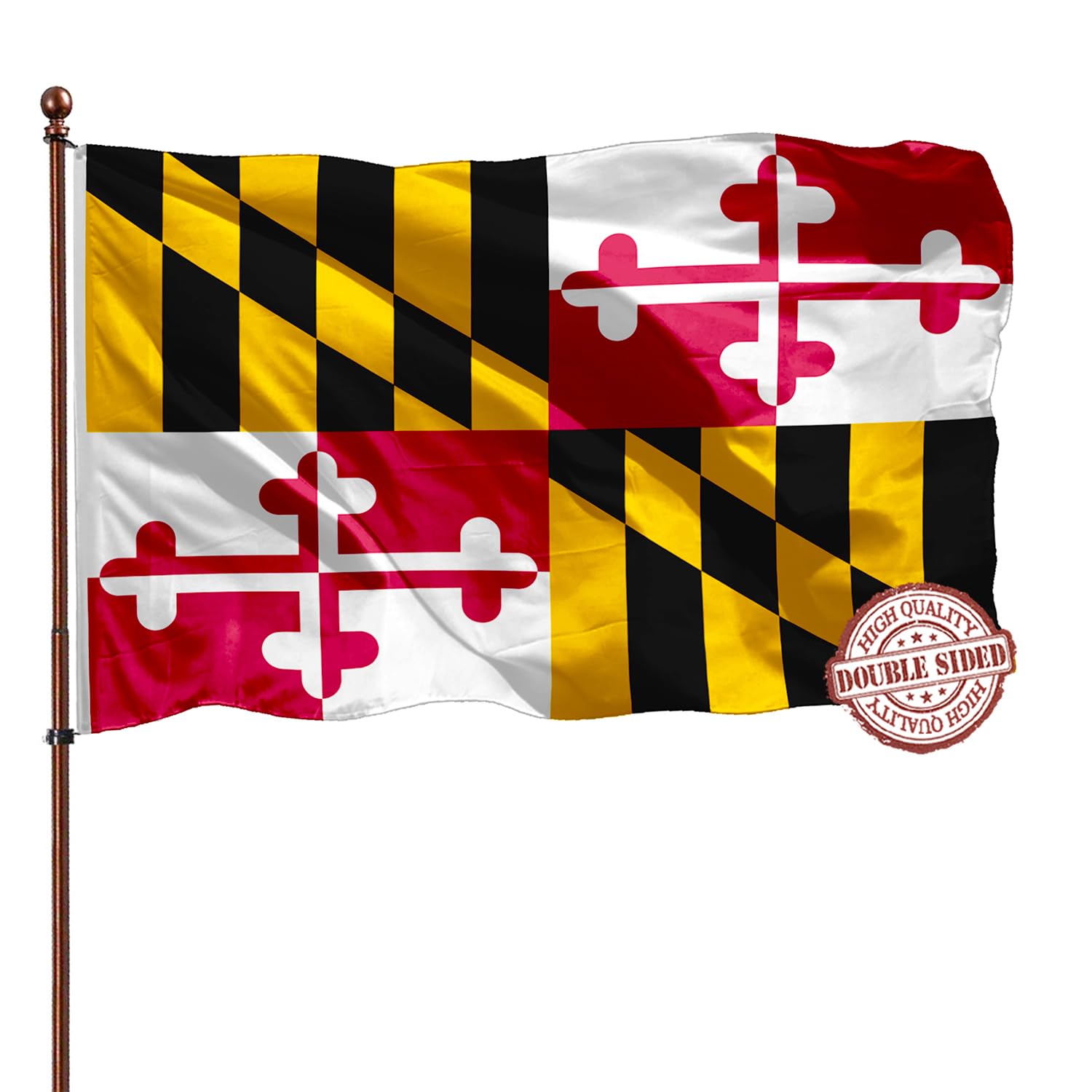 AXJBW Maryland state flag double-sided 3x5 for outdoor display