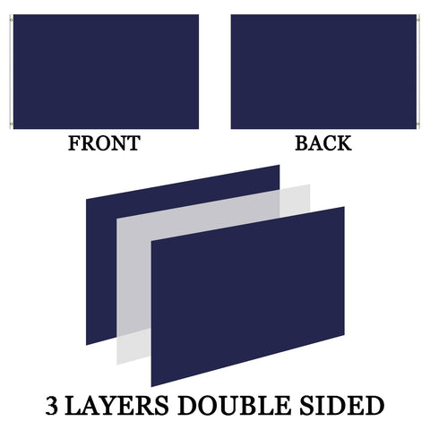 AXJBW navy flag 3x5 made of 240D polyester for durable outdoor use.